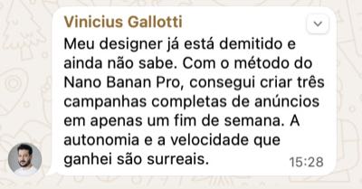 Depoimento de cliente satisfeito